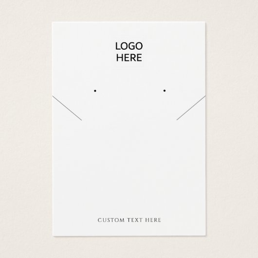 Add Your Logo Necklace Earrings Display Card (Edit (Front)