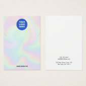 Add Your Logo Necklace Holographic Display Card (Front & Back)