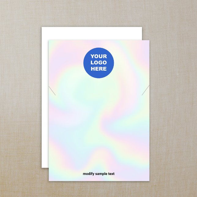 Add Your Logo Necklace Holographic Display Card