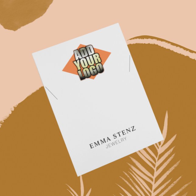 Add Your Logo Necklace Jewelry Display Card (Creator Uploaded)
