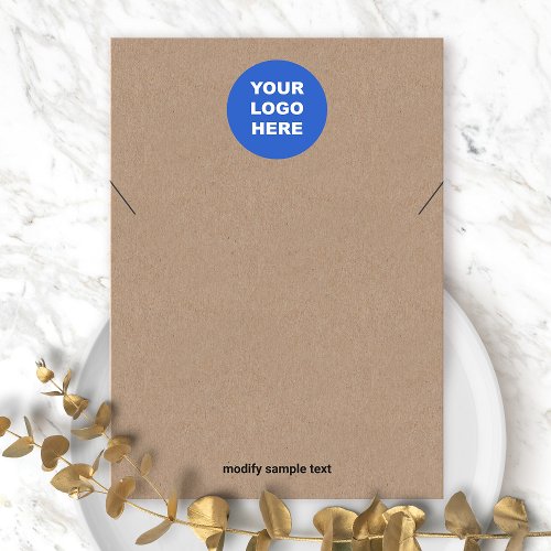 Add Your Logo Necklace  Kraft Display Card