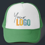 Add Your Logo, No Minimum, Green Promotional Logo  Trucker Hat<br><div class="desc">Easily personalize this high quality promotional hat with your own company logo and custom text. Simply delete the text if you just need a logo. No minimum and no set up fee! Available in many colors. Logo Hats are an easy and effective way to create and increase your brand awareness...</div>