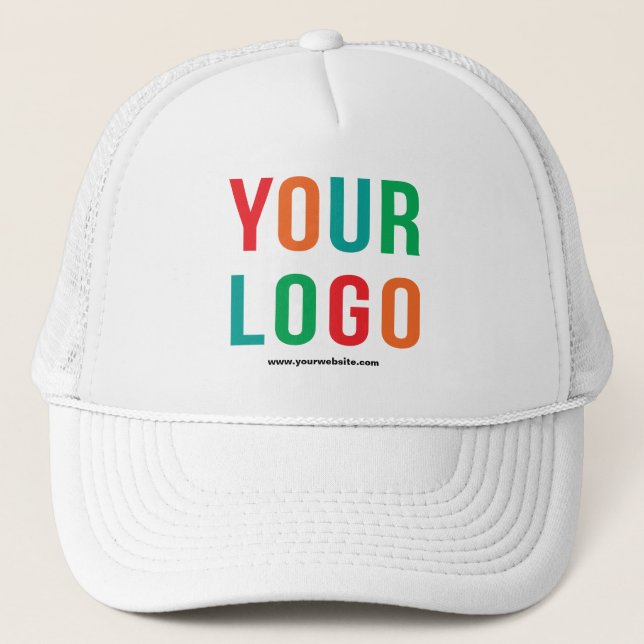Add Your Logo, No Minimum Promotional Logo Trucker Hat (Front)