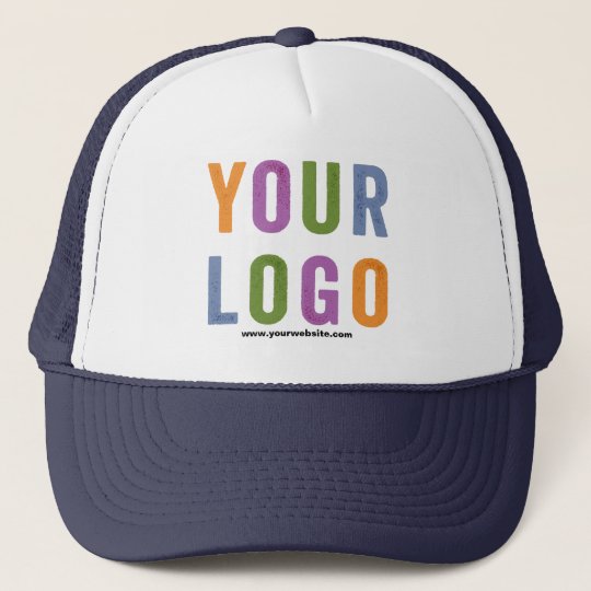 Add Your Logo, No Minimum Promotional Logo Trucker Trucker Hat | Zazzle.com