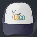 Add Your Logo, No Minimum Promotional Logo Trucker Trucker Hat<br><div class="desc">Easily personalize this high quality promotional hat with your own company logo and custom text. Simply delete the text if you just need a logo. No minimum and no set up fee! Available in many colors. Logo Hats are an easy and effective way to create and increase your brand awareness...</div>