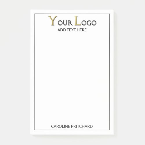 Add Your Logo on White Professional Post_it Notes