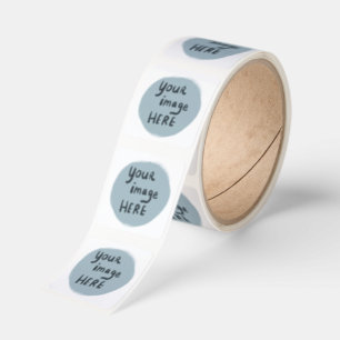 Add Your LOGO or Image CUSTOM Roll of Square Sticker