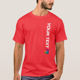 Add Your Logo Or Photo Template Mens Christmas Red T-Shirt
