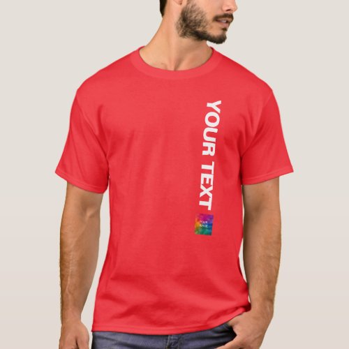 Add Your Logo Or Photo Template Mens Christmas Red T_Shirt