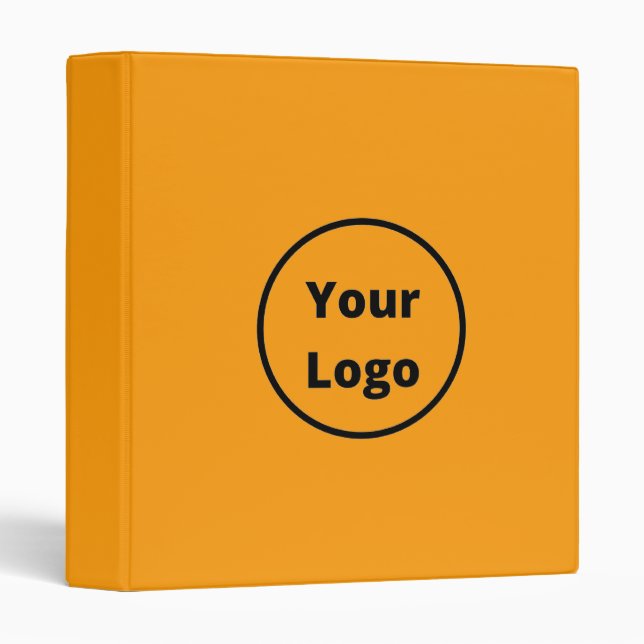 Add your logo orange 3 ring binder (Front/Spine)