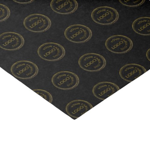 Add Your Logo  Pattern Professional Black Tissue Paper