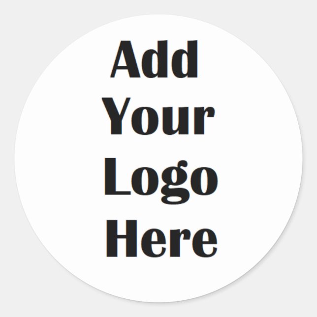Add Your Logo Personalize Business Logo Stickers (Front)