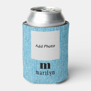 Add Your Logo Photo Initial Name, Trendy Can Cooler
