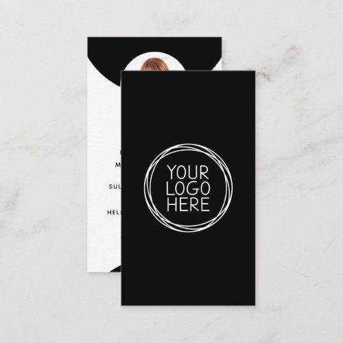 Add Your Logo Photo Modern Business Card