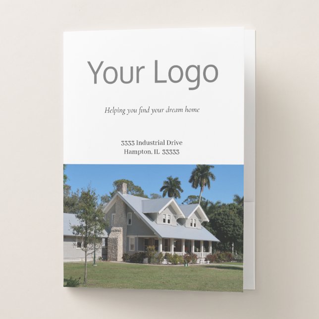 Add Your Logo Photo Professional Business Pocket  Folder (Front)
