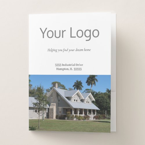 Add Your Logo Photo Professional Business Pocket  Pocket Folder