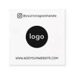 Add your logo photo QR code modern social media Square Business Card Add your logo photo QR code modern social media Square Business Card