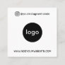 Add your logo photo QR code modern social media Square Business Card