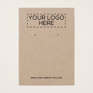 Add Your Logo - Premium Kraft Earring Display Card