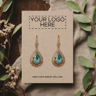 Add Your Logo - Premium Kraft Earring Display Card