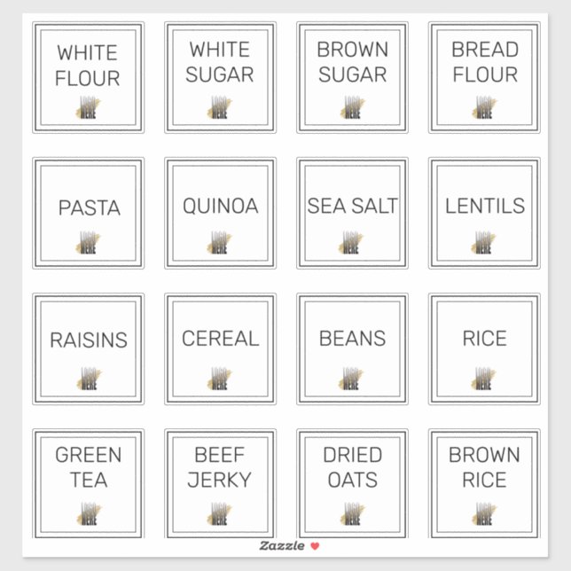 Add Your Logo Professional Kitchen Storage Sticker (Sheet)