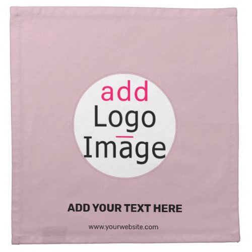 Add Your Logo Promo Customizable Dusty Rose Pink Cloth Napkin