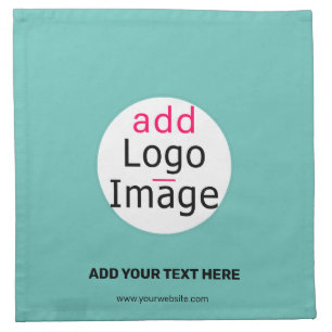 Add Your Logo Promo Customizable Fresh Mint Green Cloth Napkin