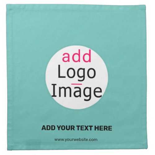 Add Your Logo Promo Customizable Fresh Mint Green Cloth Napkin