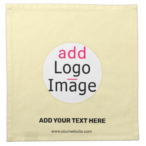 Add Your Logo Promo Customizable Vanilla Yellow Cloth Napkin