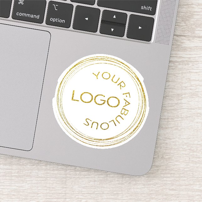 Add Your Logo promotional business Sticker (Detail)