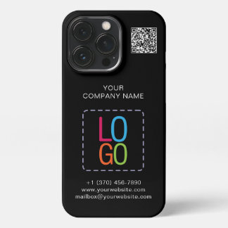 Add Your Logo QR Code Black and White Personalize iPhone 13 Pro Case