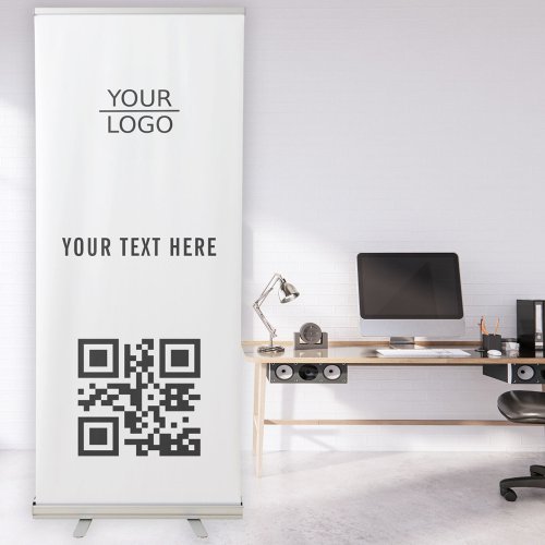 Add your Logo QR Code Custom Text Promotion Retractable Banner