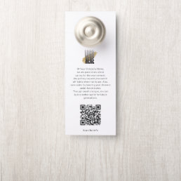 Add Your Logo QR Code Hotel B&amp;B Information Door Hanger