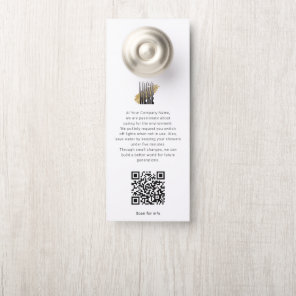 Add Your Logo QR Code Hotel B&B Information Door Hanger