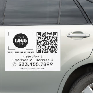 Add your logo QR code professional advertising Car Magnet