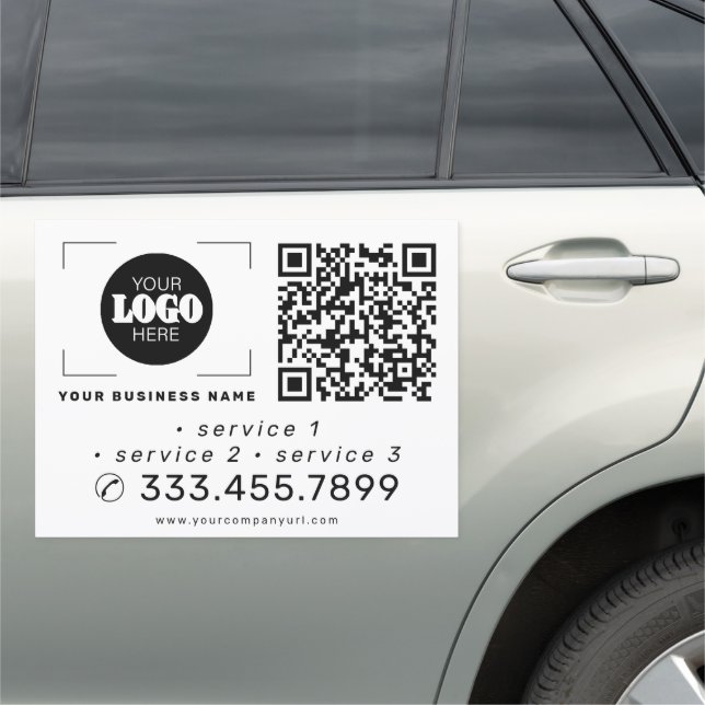 Add your logo QR code professional advertising Car Magnet (In Situ)