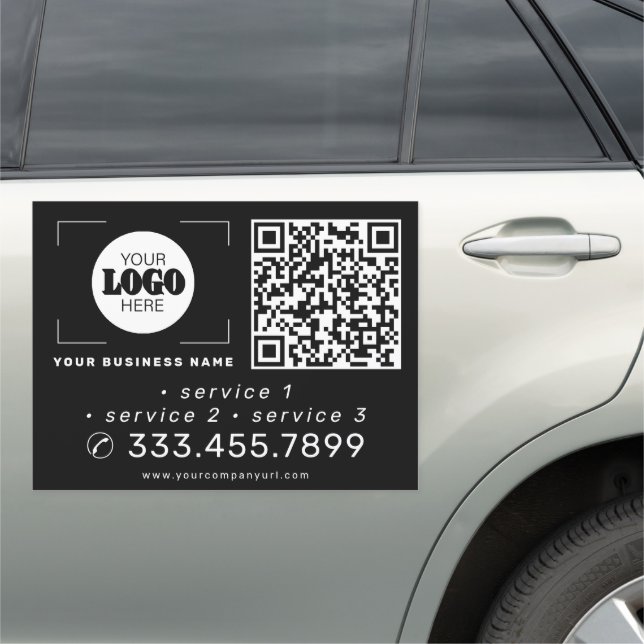 Add your logo QR code professional advertising Car Magnet (In Situ)