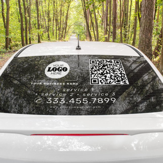 Add your logo QR code promotional car vinyl rear Window Cling (Creator Uploaded)