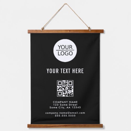 Add your Logo QR Code Text Company Promotion  Hanging Tapestry