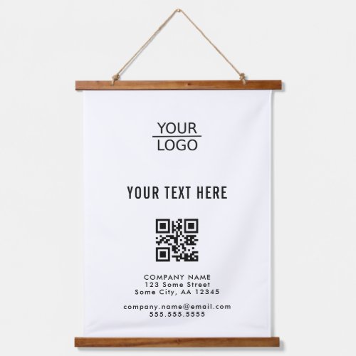 Add your Logo QR Code Text Company Promotion Hanging Tapestry