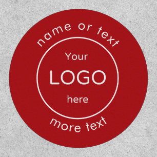 Add your logo red Business company Patch