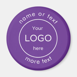 Add your logo red Business company purple  Magnet