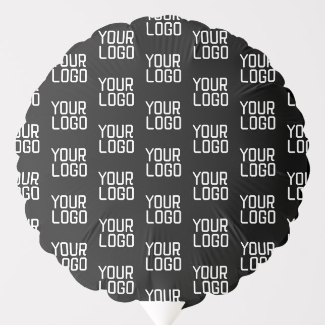 Add Your Logo Repeating Pattern Editable Template Balloon (Front)