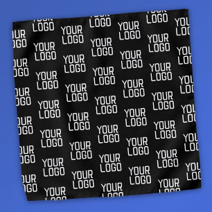 Add Your Logo Repeating Pattern Editable Template Bandana