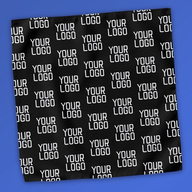 Add Your Logo Repeating Pattern Editable Template Bandana (Creator Uploaded)