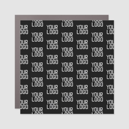 Add Your Logo Repeating Pattern Editable Template Car Magnet