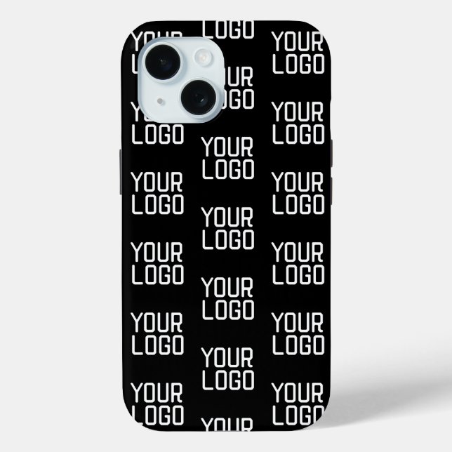 Add Your Logo Repeating Pattern Editable Template Case-Mate iPhone Case (Back)