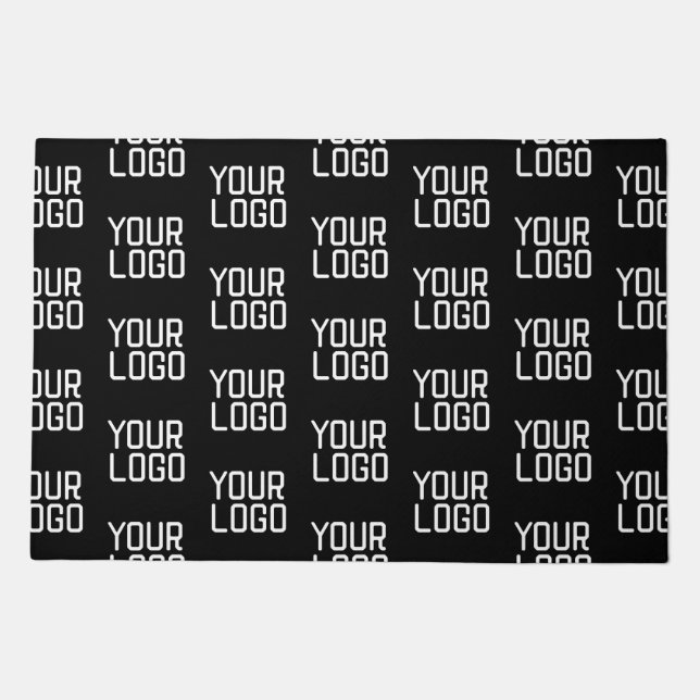 Add Your Logo Repeating Pattern Editable Template Doormat (Front)