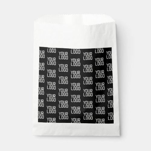 Add Your Logo Repeating Pattern Editable Template Favor Bag
