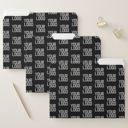 Add Your Logo Repeating Pattern Editable Template File Folder